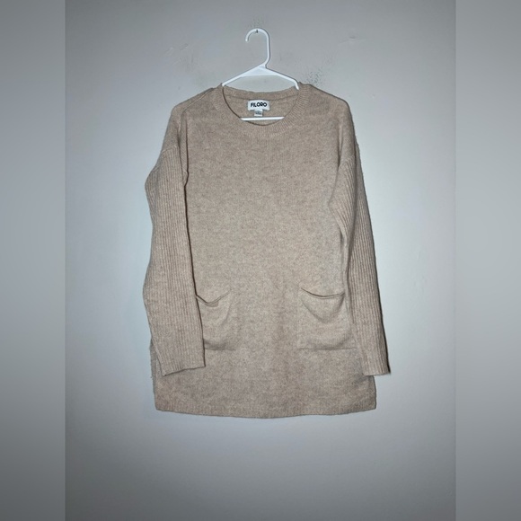 FILORO 2-PLY 100% cashmere tunic top size M - Picture 1 of 4